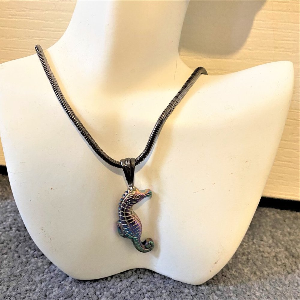 Rainbow Seahorse Necklace #1386